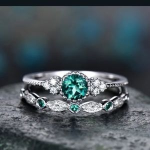 S925 Sterling Silver Ring Sets -see all colors & size listing